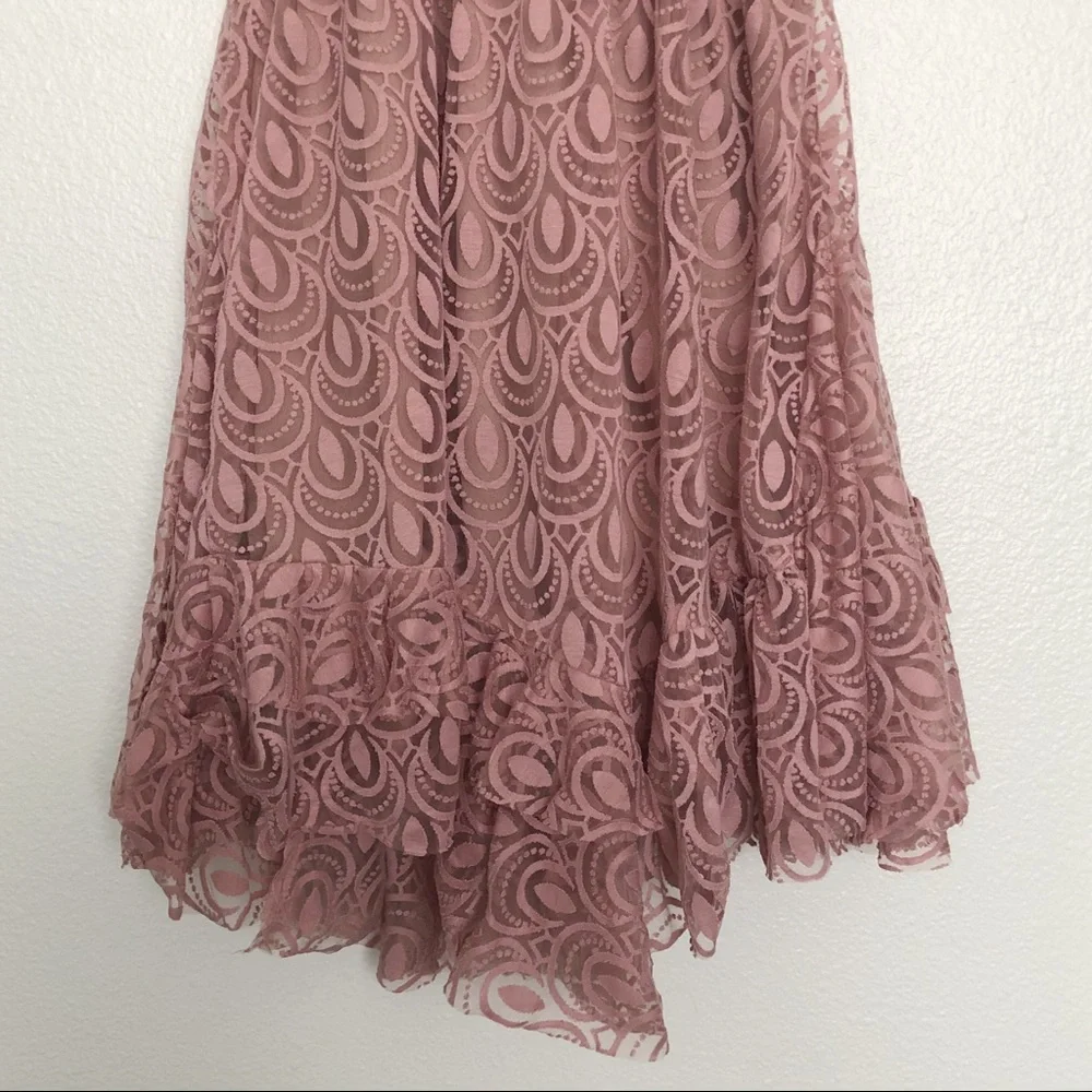 Women’s Pink Lace Spaghetti Strap Dress